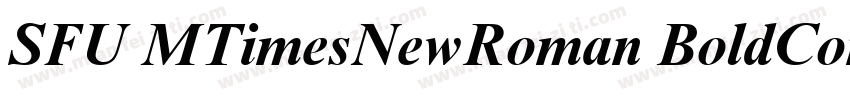 SFU MTimesNewRoman BoldCondensed字体转换